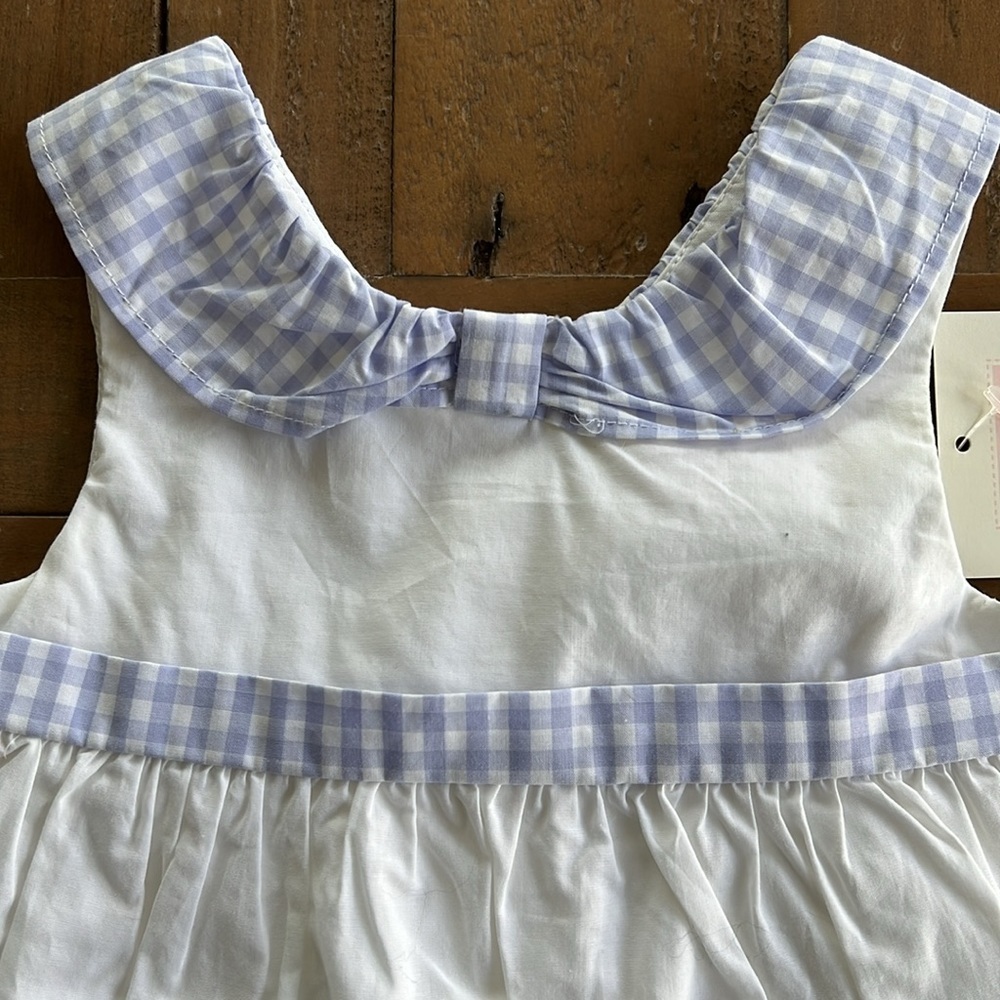 Janie and jack lilac gingham dress nwt - Picture 2 of 6
